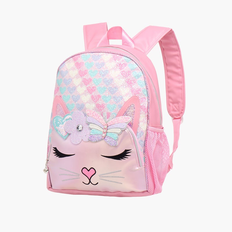 OMG Backpack - Bella hearts daisy butterfly glitter-15.5In-2 Cnmprt (Pvc) Pink \ 31.115X10.16X39.37 - Image 4